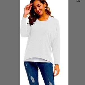 White off shoulder top and berry colored cardigan